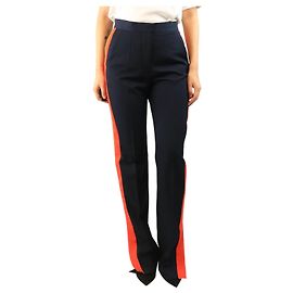 Stella Mc Cartney Pantalones de lana azul marino - size UK 8
