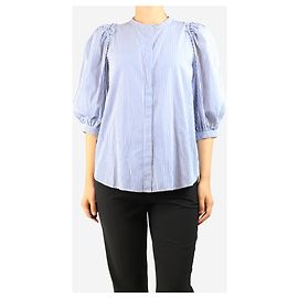 Autre Marque Bluse mit blau-weißen Streifen - size UK 12
