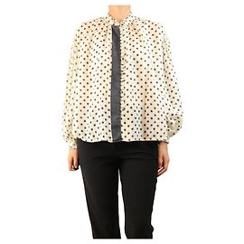 Autre Marque Blouse à pois blancs - size M
