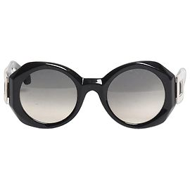 Roger Vivier Óculos de sol redondos oversized pretos
