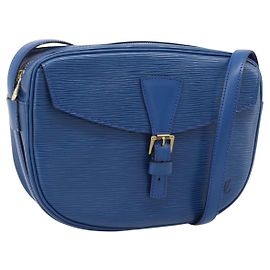 LOUIS VUITTON Epi Jeune Fille MM Shoulder Bag Toledo Blue M52155 LV