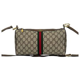 Bolso de hombro de cuero Gucci Vintage Sherry Line GG Logo