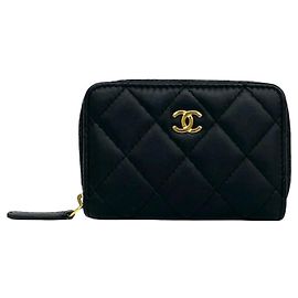 Chanel Lambskin Leather Coin Case