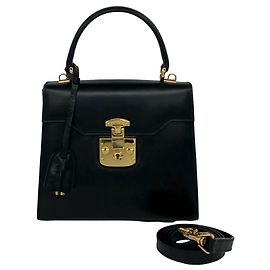 Borsa a tracolla 2-Way in pelle con logo e chiusura Old Lady Lock Gucci