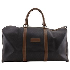 Borsa Boston Christian Dior in PVC marrone
