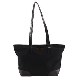 Prada Black Nylon Tote Bag