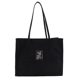 Fendi Logo Plate Tote Bag