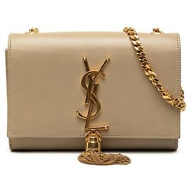 Autre Marque Borsa a tracolla con catena Saint Laurent YSL Logo Kate Small con nappina
