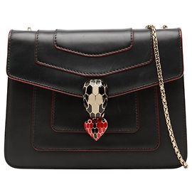 Bulgari Bvlgari Serpenti Forever Schultertasche mit Kette und Herz-Anhänger