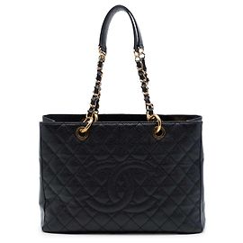 Chanel Black Caviar Grand Shopping Tote