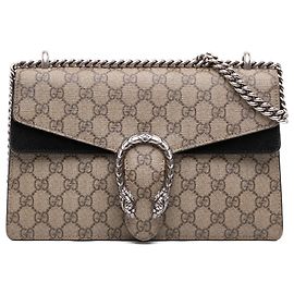 Borsa a tracolla Gucci Dionysus Medium GG Supreme Beige