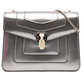 Bulgari Bvlgari Silver Small Patent Serpenti Forever Crossbody