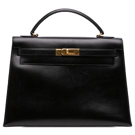 Hermès Black Box Calf Kelly Sellier 32