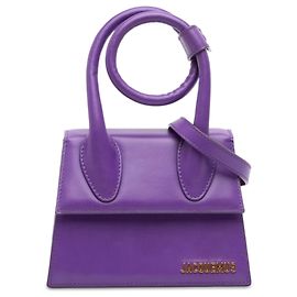 Jacquemus Purple Leather Le Chiquito Noeud