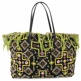 Saco Tote Fendi com bordados de missangas