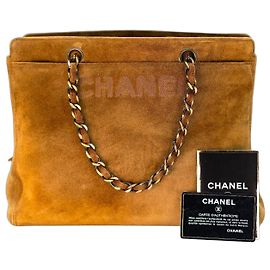 Chanel Shopper Tasche aus Wildleder Braun