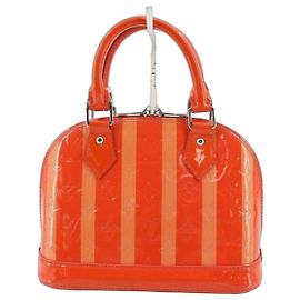 Louis Vuitton Alma BB Monogram Vernis Rayas Naranja