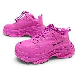 NEU BALENCIAGA TRIPLE S 524039 39 LEDER SNEAKERS ROSA
