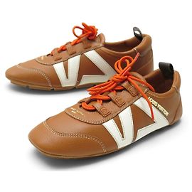 NOVAS SNEAKERS LOUIS VUITTON SNEAKERINA EM COURO CAMEL 36 BROWN LEATHER SNEAKERS