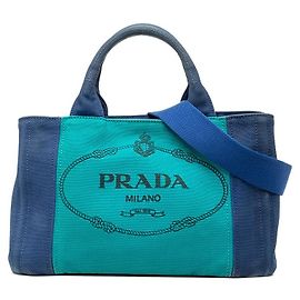 Prada Canapa Mini Handtasche mit Dreieckslogo