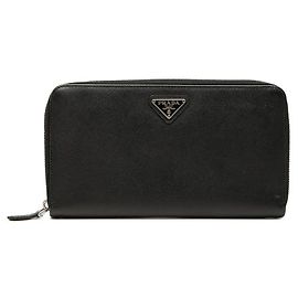 Prada Saffiano Langbeutel mit Dreiecks-Logo