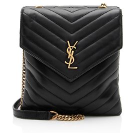 Autre Marque Borsa Small Double Flap Monogram in pelle di agnello matelassé Saint Laurent