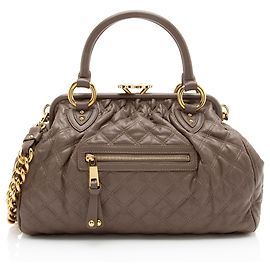 Marc Jacobs Quilted Lambskin Stam Satchel