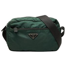 Prada Triangle Logo Plate Shoulder Bag
