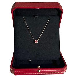 Collana Cartier Oro Rosa 18K con Pietra Preziosa Rossa