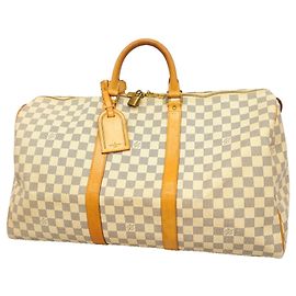 Louis Vuitton Damier Azur Keepall 50 Boston Bag