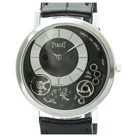 Montre pour homme Piaget Altiplano en or blanc et cuir à remontage manuel G0A39111