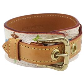 LOUIS VUITTON Pulseira Tedaforce Monogram Multicolor White M92482 LV Auth 203311