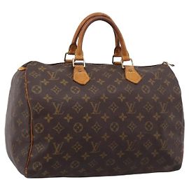 LOUIS VUITTON Monogram Speedy 35 Hand Bag M41524 LV Auth 201510
