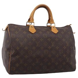 LOUIS VUITTON Monogram Speedy 35 Hand Bag M41524 LV Auth 205121