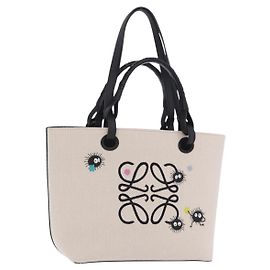 LOEWE x Ghibli Spirited Away Soot Sprites Anagram Tote Small Auth 167586SM