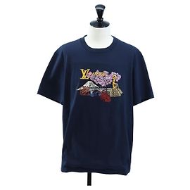 T-shirt LOUIS VUITTON x NIGO Pharrell Williams Navy HTY78WY75 Auth 167608SM