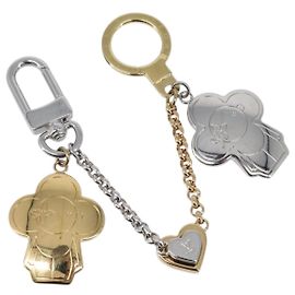 LOUIS VUITTON Porta-chaves Corrente Vivienne BFF Metal Prata M00835 LV Auth LN178M