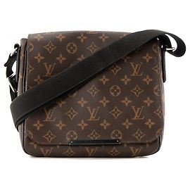 LOUIS VUITTON - Sac à bandoulière  Bastille Louis Vuitton en toile enduite enduite monogrammée marron