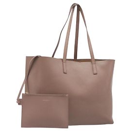 Autre Marque Bolso Tote SAINT LAURENT de cuero rosa tono dorado 394195 Auth 201292