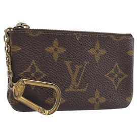 LOUIS VUITTON Monogram Pochette Cles Münzbeutel M62650 LV Auth 204619