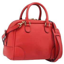 LOEWE Handtasche aus Leder 2way rot gold authentisch 203246M