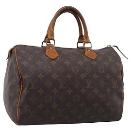 LOUIS VUITTON Monogram Speedy 30 Hand Bag M41526 LV Auth 205139