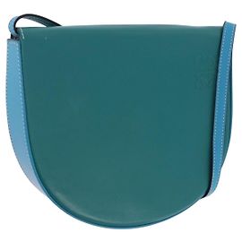 Borsa a tracolla LOEWE Heel Pouch in pelle Verde Smeraldo Auth ka6187V