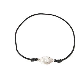 DINH VAN - Bracciale Manette R12 Dinh Van in argento e cordino nero