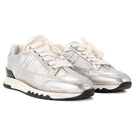 HERMÈS - Trail Hermès Sneaker aus silbernem Metallic-Leder (T36,5)
