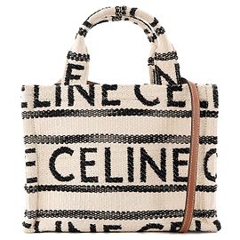 Céline CELINE - Borsa a tracolla Cabas Thais Celine in tela beige e nera
