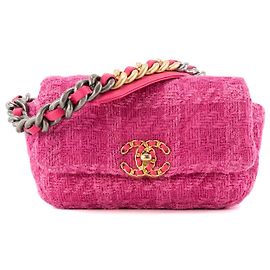 CHANEL - Borsa cintura Chanel 19 in tweed e pelle rosa