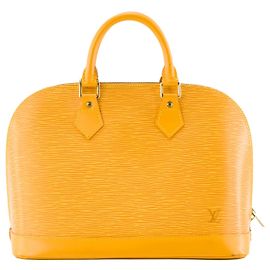 LOUIS VUITTON - Borsa a mano Louis Vuitton Alma PM in pelle Epi gialla vintage