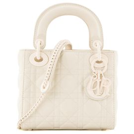 Autre Marque DIOR - Borsa a tracolla Lady Dior mini in pelle cannage écru