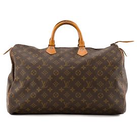 LOUIS VUITTON - Bolsa de mão Louis Vuitton Speedy 40 em tela revestida monogramada vintage